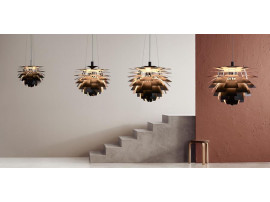 Mid-Century  modern scandinavian pendant lamp PH Artichoke Black, 4 sizes, by Poul Henningsen for Louis Poulsen