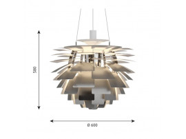 Mid-Century  modern scandinavian pendant lamp PH Artichoke Stainless Steel, 4 sizes, by Poul Henningsen for Louis Poulsen