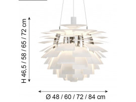 Suspension scandinave PH Artichoke Acier inox, 4 tailles. Edition neuve