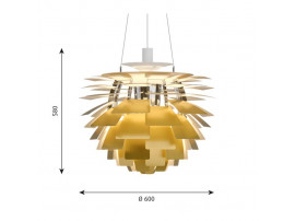 Mid-Century  modern scandinavian pendant lamp PH Artichoke Brass, 4 sizes, by Poul Henningsen for Louis Poulsen