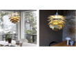 Mid-Century  modern scandinavian pendant lamp PH Artichoke Brass, 4 sizes, by Poul Henningsen for Louis Poulsen