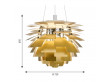 Mid-Century  modern scandinavian pendant lamp PH Artichoke Brass, 4 sizes, by Poul Henningsen for Louis Poulsen