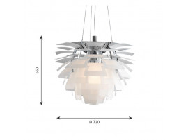 Suspension scandinave PH Artichoke Verre, 4 tailles. Edition neuve