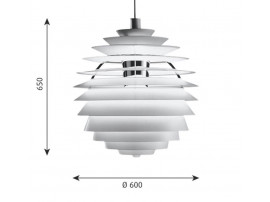 Mid-Century  modern scandinavian pendant lamp PH Louvre by Poul Henningsen