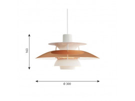 Mid-Century  modern scandinavian pendant lamp  PH 5 MINI Copper by Poul Henningsen for Louis Poulsen