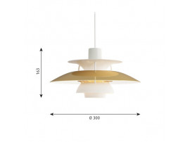 Mid-Century  modern scandinavian pendant lamp  PH 5 MINI Brass by Poul Henningsen for Louis Poulsen