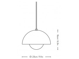 Suspension scandinave Flowerpot VP1. Edition neuve. 10 coloris