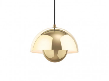 Mid-Century  modern scandinavian pendant lamp Flowerpot VP1. New edition. Brass