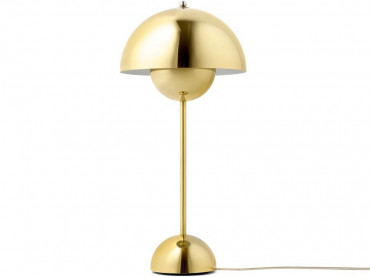 Mid-Century  modern scandinavian table lamp Flowerpot VP3. New edition. Brass