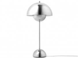 Mid-Century  modern scandinavian table lamp Flowerpot VP3. New edition. Stainless Steel