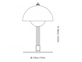 Mid-Century  modern scandinavian table lamp Flowerpot VP4. New edition. Black or white