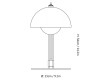 Lampe de table ou lampe de bureau scandinave Flowerpot VP4. Edition neuve. Acier inoxydable