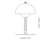 Mid-Century  modern scandinavian table lamp Flowerpot VP4. New edition. Stainless Steel