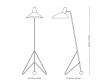 Lampadaire ou liseuse scandinave Tripod HM8 noir. Edition neuve.