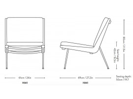 Boomerang lounge chair HM1 by Hvidt and Mølgaard. New edition