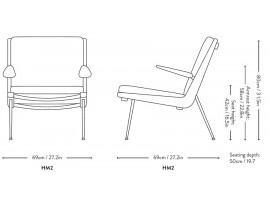 Boomerang lounge chair HM2 by Hvidt and Mølgaard. New edition