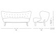 Little Petra VB2 Sofa by Viggo Boesen. New edition