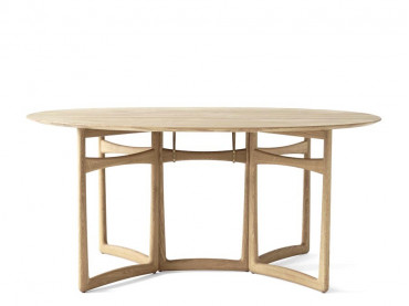 Table de repas scandinave pliante modèle Drop Leaf HM6 6 pers. Edition neuve.