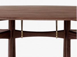 Table de repas scandinave pliante modèle Drop Leaf HM6 6 pers. Edition neuve.