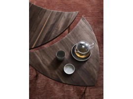 Pinwheel HM7 coffee or side table by Hvidt and Mølgaard. New edition. Oak