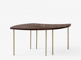 Pinwheel HM7 coffee or side table by Hvidt and Mølgaard. New edition. Walnut