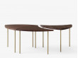 Pinwheel HM7 coffee or side table by Hvidt and Mølgaard. New edition. Walnut