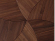 Pinwheel HM7 coffee or side table by Hvidt and Mølgaard. New edition. Walnut