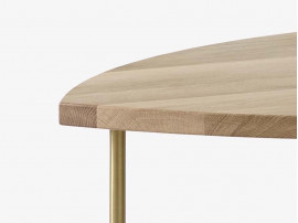 Pinwheel HM7 coffee or side table by Hvidt and Mølgaard. New edition. Walnut