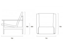 Fauteuil scandinave 1001 AF. Nouvelle édition