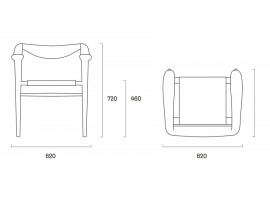 Bambi 57 armchair Oak New edition