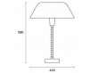 Senator table lamp. Graphite grey. New edition