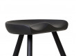 Bar stool, Shoemaker Chair™ No. 68, Black-stained Beech. New edition. 68 cm ou 78 cm