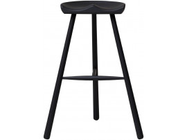 Tabouret scandinave Shoemaker Chair™ No. 49 teinté noir. 68 cm ou 78 cm. Nouvelle édition