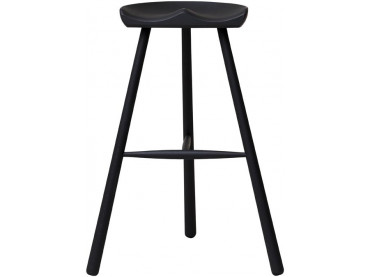 Bar stool, Shoemaker Chair™ No. 68, Black-stained Beech. New edition. 68 cm ou 78 cm