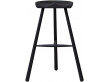 Bar stool, Shoemaker Chair™ No. 68, Black-stained Beech. New edition. 68 cm ou 78 cm