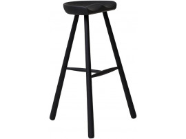 Bar stool, Shoemaker Chair™ No. 68, Black-stained Beech. New edition. 68 cm ou 78 cm