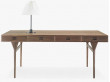 Bureau scandinave  ND93, 4 tiroirs, noyer. Nouvelle édition.