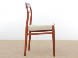 Mid-Century Modern Danish dining chairs in teak. 