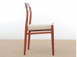 Mid-Century Modern Danish dining chairs in teak. 