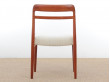 Mid-Century Modern Danish dining chairs in teak. 