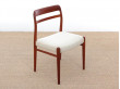 Mid-Century Modern Danish dining chairs in teak. 