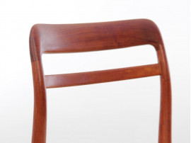 Mid-Century Modern Danish dining chairs in teak. 