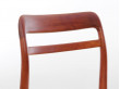 Mid-Century Modern Danish dining chairs in teak. 