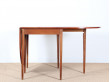 Mid-Century Modern Scandinavian dining table flap table in teak and oak for 2-6 seats