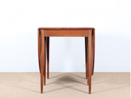 Mid-Century Modern Scandinavian dining table flap table in teak and oak for 2-6 seats