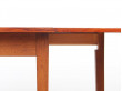 Mid-Century Modern Scandinavian dining table flap table in teak and oak for 2-6 seats