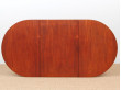 Mid-Century Modern Scandinavian dining table flap table in teak and oak for 2-6 seats