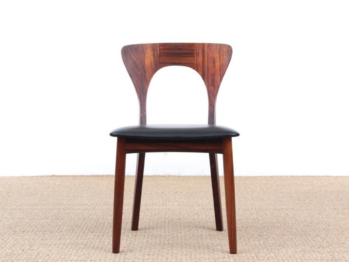 Mid-Century  modern scandinavian set of dining chairs  in Rio rosewood model "Peter"