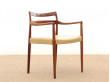 Fauteuil scandinave en palissandre de rio