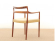 Fauteuil scandinave en palissandre de rio